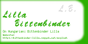 lilla bittenbinder business card